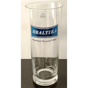 Baltika Imported Russian Beer Glass Pint Glass 0,5L 16oz EUC